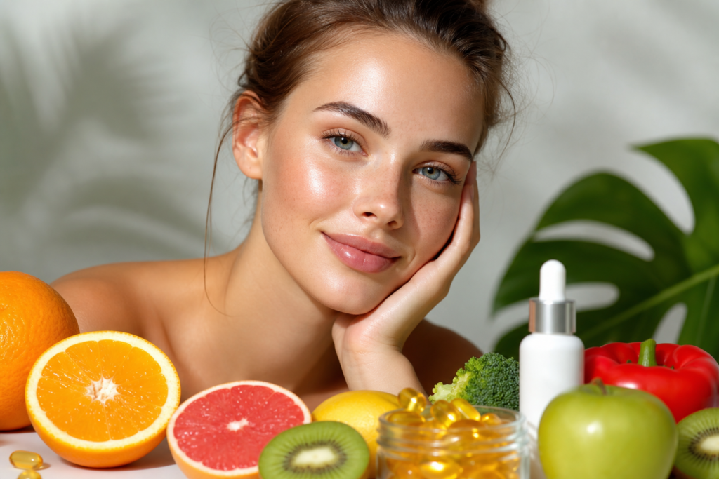Titelbild zu „Warum sind Vitamine essenziell für strahlende Haut?“
